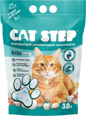 Наполнитель для туалета Cat Step Arctic Breeze / 20363061 (3.8л/1.68кг)