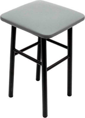 Табурет ВВР Классик (черный/экокожа серый)