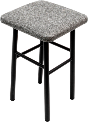 Табурет ВВР Классик (черный/рогожка серый)