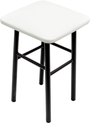 Табурет ВВР Классик (черный/экокожа белый крокодил)