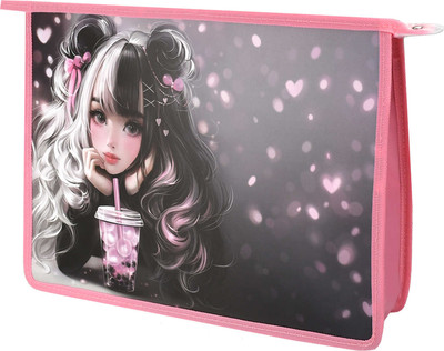 Папка для тетрадей Феникс+ Девочка с бабл-ти / 69291