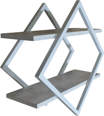 Полка Allerd Ромб 50x50 / 4070110200 (белый муар/энигма)