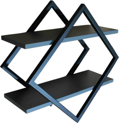 Полка Allerd Ромб 50x50 / 4070210700 (черный муар/металл бруклин)