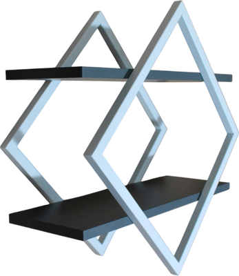 Полка Allerd Ромб 50x50 / 4070110700 (белый муар/металл бруклин)