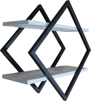 Полка Allerd Ромб 50x50 / 4070210200 (черный муар/энигма)