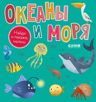 Развивающая книга CLEVER Найди и покажи, малыш. Океаны и моря, твердая обложка
