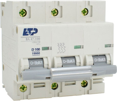 Выключатель автоматический ETP ВА 47-100 3P 100А (D) 10кА / 11549