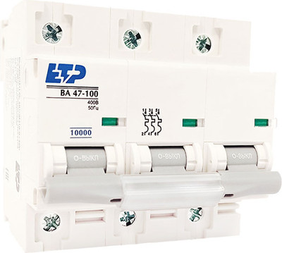 Выключатель автоматический ETP ВА 47-100 3P 16А (C) 10kA / 11552
