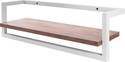 Полка Allerd 80 Rion 80x18 / 4100110300 (белый муар/австралийское дерево)