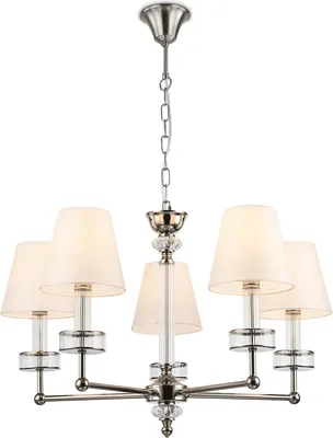Люстра Ambrella LH71001/5 BN/WH (никель/белый)