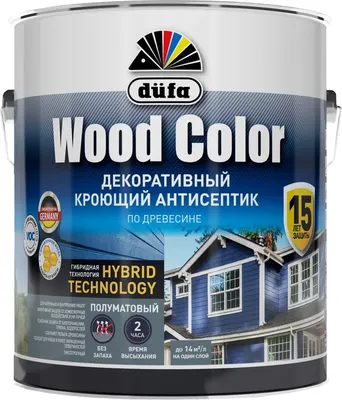 Антисептик для древесины Dufa Wood Color. База 1 (2.4л, белый)