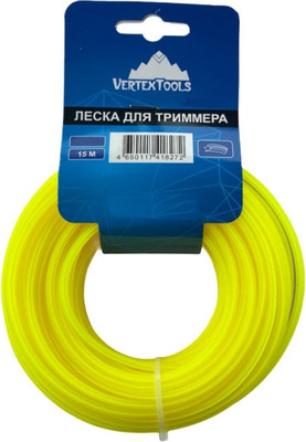 Леска для триммера Vertex Tools 2.4мм / YK-666-2.4-15 (15м)