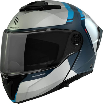 Мотошлем MT Helmets Atom 2 SV Emalla (S, синий/белый)