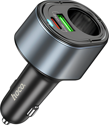 Адаптер питания автомобильный Hoco Z56 (черный)