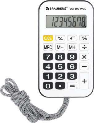 Калькулятор Brauberg 272643 (белый/черный)