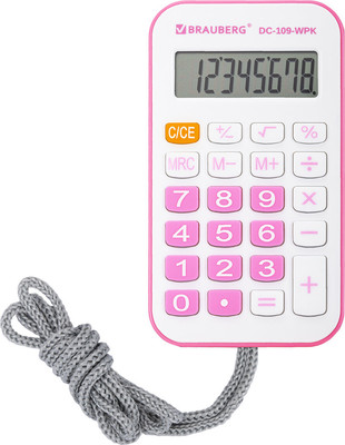 Калькулятор Brauberg 272646 (белый/розовый)
