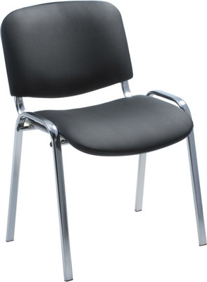 Стул офисный Helmi Изо HL-F01 / 330630 (хром/кожзам черный)