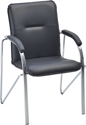 Стул офисный Helmi Самба М HL-F04 / 344607 (металл хром/экокожа/черный BOX2)