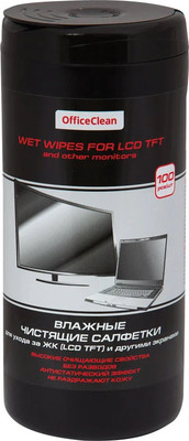 Салфетки для ухода за техникой OfficeClean PRO для ЖК и других экранов / 262498 (100шт)
