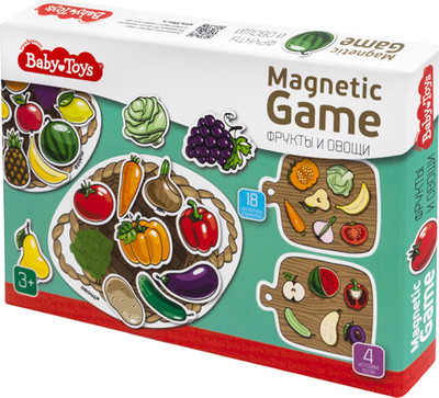 Развивающая игра Десятое королевство Магнитная. Фрукты и овощи / 05592