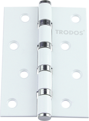 Петля дверная Trodos 100x70x2.5 б/к накладная (белый)