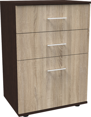 Тумба Интермебель С выдвижными ящиками К-009 (дуб венге/дуб сонома)