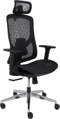 Кресло офисное AksHome Magnus (черная сетка/алюминий)