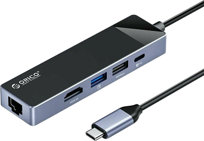 USB-хаб Orico DM-5R-BK-BP (черный/серый)