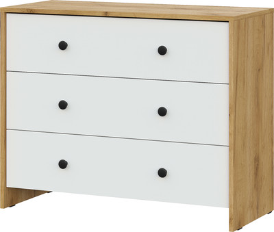 Комод Mio Tesoro Дольче 3 ящика (дуб золотистый/белый)