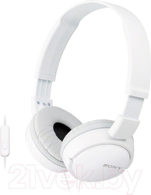 Наушники-гарнитура Sony MDR-ZX110APW