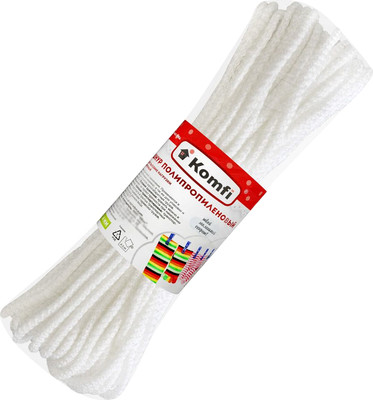 Шнур хозяйственный Komfi 4мм SHPAG01B (20м, белый)