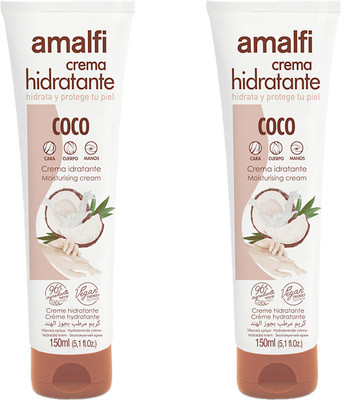 Крем для тела Amalfi Универсальный увлажняющий Кокос (2x150мл)