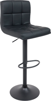 Стул барный AksHome Logos (экокожа, черный/черный)