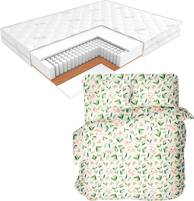 Матрас EOS Идеал 1а/2 120x200+Samsara Листья 2сп 200-27