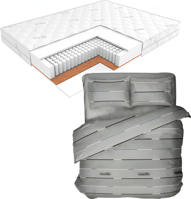 Матрас EOS Идеал 1а/2 140x200+Блакiт Бязь 2сп 50х70 41252/0 / 587001/592644