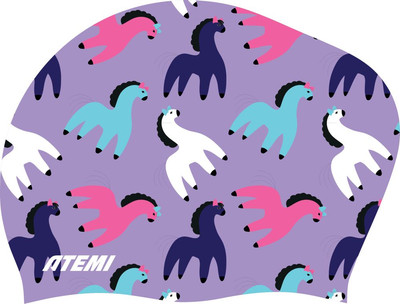 Шапочка для плавания Atemi long hair cap Flower pony / TLH1FP