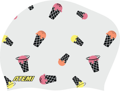 Шапочка для плавания Atemi long hair cap Ice Cream HIT / TLH1ICH