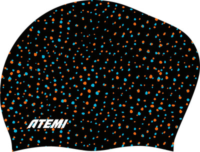 Шапочка для плавания Atemi long hair cap Point black / TLH1PB