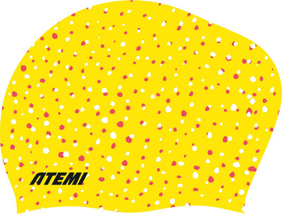 Шапочка для плавания Atemi long hair cap Point yellow / TLH1PY