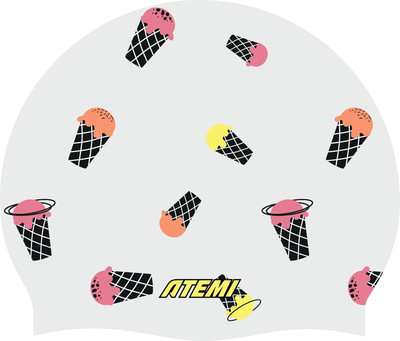 Шапочка для плавания Atemi Silicone cap Ice cream hit / TSC1ICH