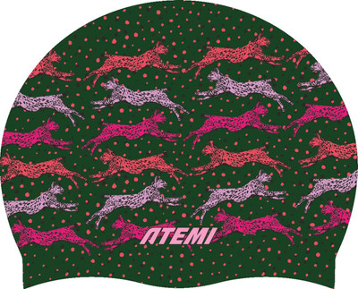 Шапочка для плавания Atemi Silicone cap jumping lynx / TSC1JL