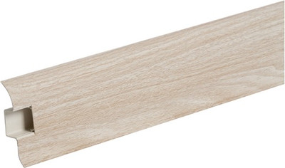 Плинтус Ideal Классик 254 Ясень светлый 55мм С центральной планкой (2.2м)