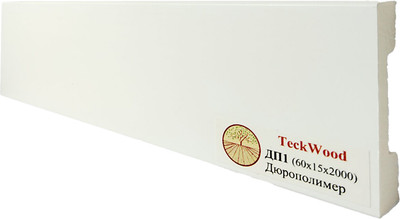 Плинтус Teckwood Полимер ультравысокой плотности 60x15x2000 (белый)