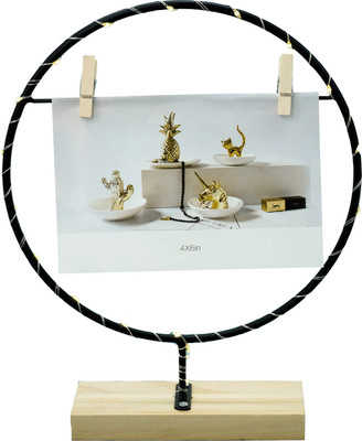 Рамка ILikeGift Circle Loft с прищепкой для фото и светодиодами / FH712