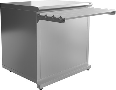 Прилавок нейтральный Luxstahl ПН-900 Premium мкл013.2 (нержавеющая сталь)