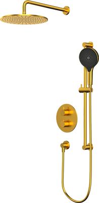 Душевая система со смесителем Whitecross Y YSET09TOPGLB (брашированное золото)