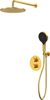 Душевая система со смесителем Whitecross Y YSET08TOPGLB (брашированное золото)
