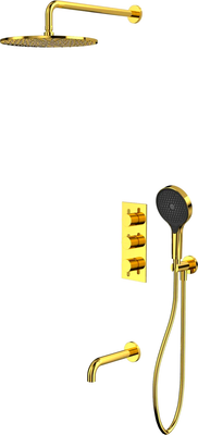 Душевая система со смесителем Whitecross Y YSET11TOPGL (золото)