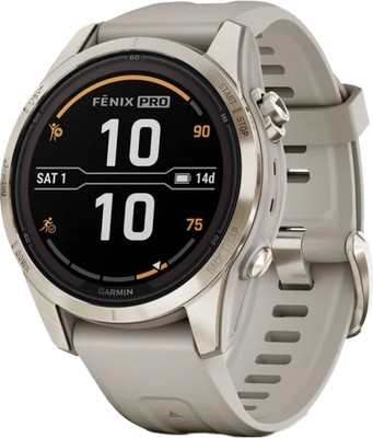 Умные часы Garmin Fenix 7S Pro Sapphire Solar 42mm / 010-02776-15 (мягкое золото/песок)