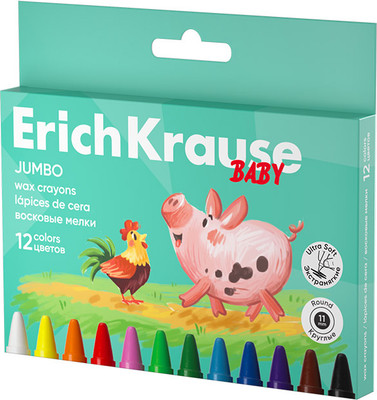 Восковые мелки Erich Krause Baby Jumbo / 62943 (12цв)